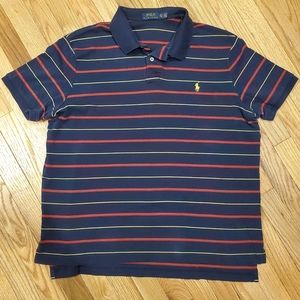 Polo Ralph Lauren Navy Striped Polo Size 2xl
